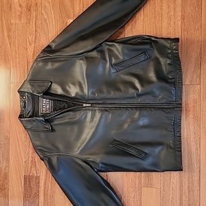 Men's Black Leather Coat Jacket from Leather Limited Size Large